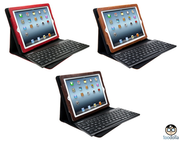 Kensington KeyFolio Pro 2 Performance Bluetooth Keyboard Case -  iPad 2/3/4 - Red, Caramel or Dark Brown colours