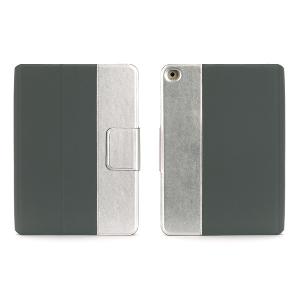 Griffin Turnfolio - protective folio cover with landscape and portrait display - iPad Air 2, Nickel