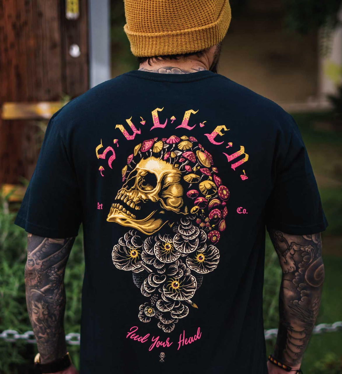 Sullen Feed Your Head Premium T-Shirt | Tattoo Artwork Apparel