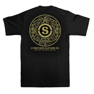 Streetwise Azteca T-Shirt in black features Aztec artwork with Streetwise logo Streetwise Azteca T-Shirt in black features Aztec artwork with Streetwise logo