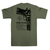 Streetwise Gun Club T-Shirt in Olive back view