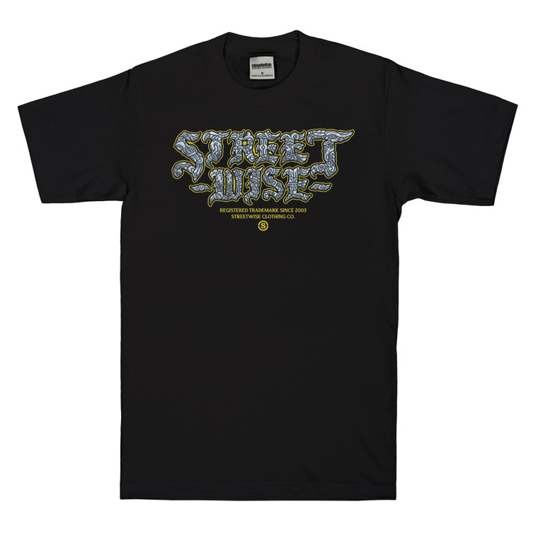 Streetwise Stoned T-Shirt

Front print with Streetwise logo on left lower back of shirt.

6.5 oz. (heavyweight) 100% cotton
Short sleeve tee
Preshrunk to minimize shrinkage
