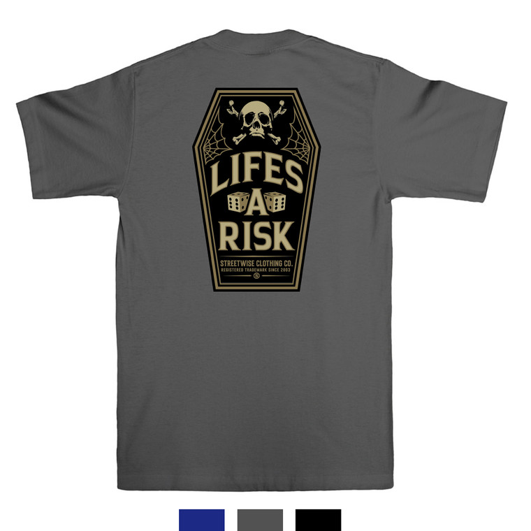 Streetwise Clothing Risk It T-Shirt in charcoal