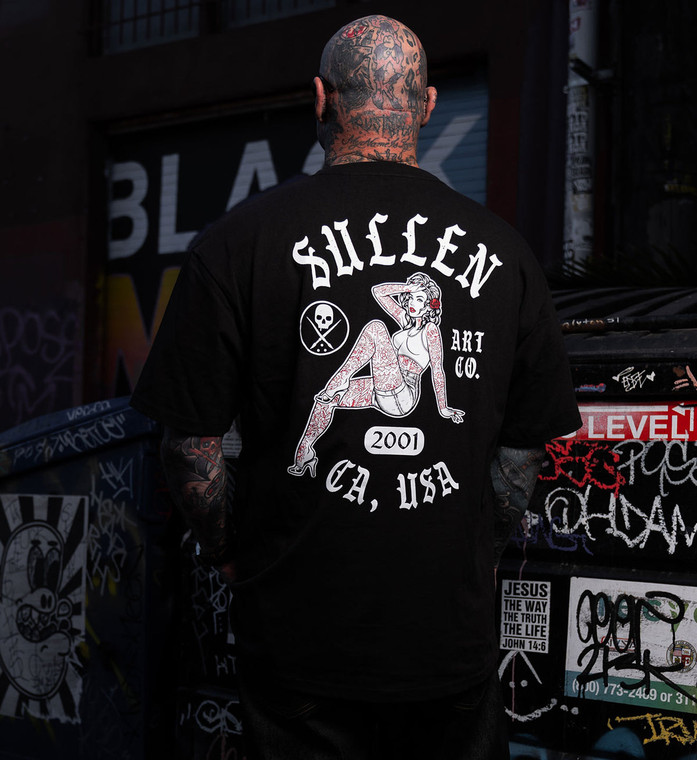 Sullen Cali Pin Up Standard T-Shirt back view