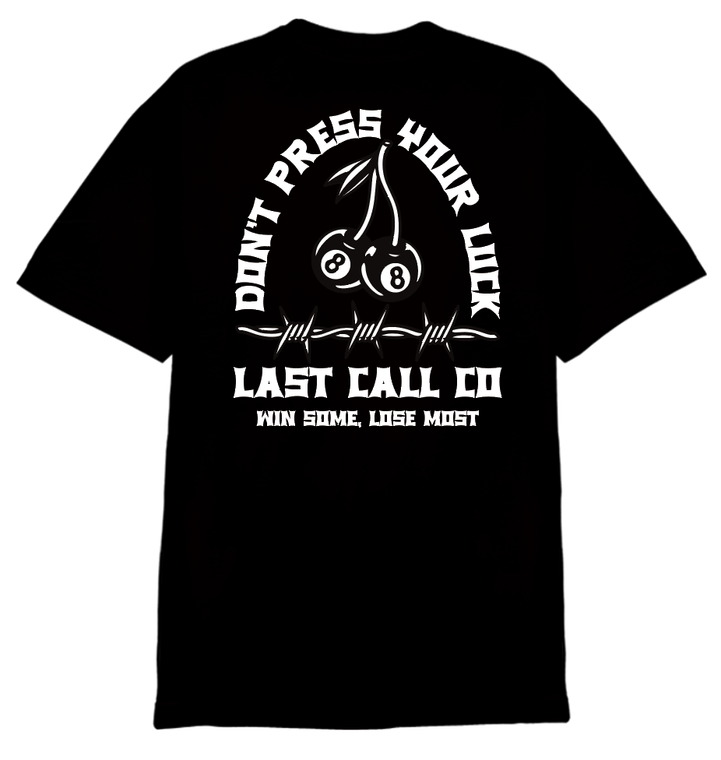 Last Call Co. Press Badge T-Shirt back view