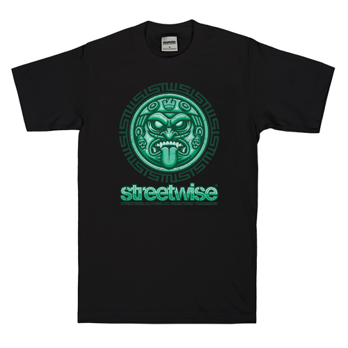 【SATIIIZ】World Pigment Over T-Shirt Streetwise_Jade_Black_SS__7771