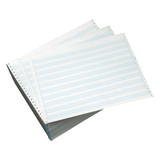 14 7/8" X 11" 15# 1/2" Blue Bar, Continuous Computer Paper, 3500 sheets, 99151