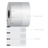3 1/8" x 270' Iconex Standard Sticky Media Linerless Labels (12 Rolls)