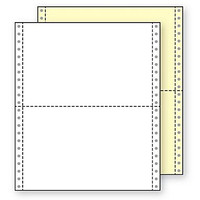 9 1/2" x 5 1/2" 15# Blank Regular Perf, 2-Part Carbonless, Continuous Computer Paper, 3200/6400 sheets, 91195 9 1/2" x 5 1/2" 15# Blank Regular Perf, 2-Part Carbonless, Continuous Computer Paper, 3200/6400 sheets, 91195