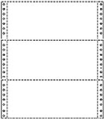 9 1/2” X 3 2/3” Continuous Computer Paper