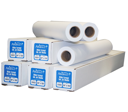 Alliance Imaging Products 18150 18" x 150' Ink Jet Bond 1 Ply 20# 2" ID Core 4 Rolls Per Case