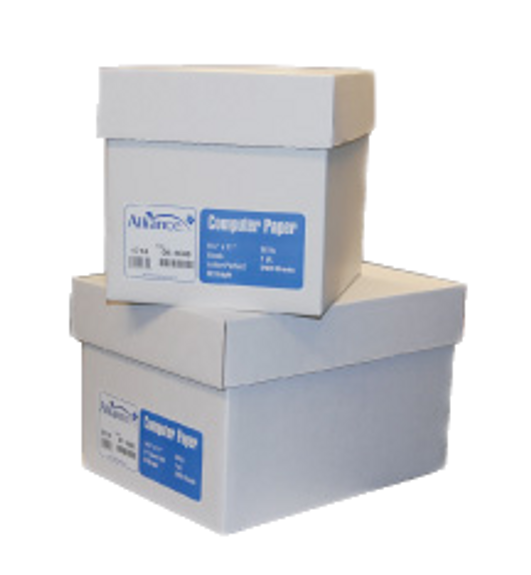 Alliance Imaging Products 9435 9-1/2" x 5-1/2" Premium Carbonless, L&R Perf. White/White 2 Ply 15# 3200 Sets / 6400 Sheets Per Case