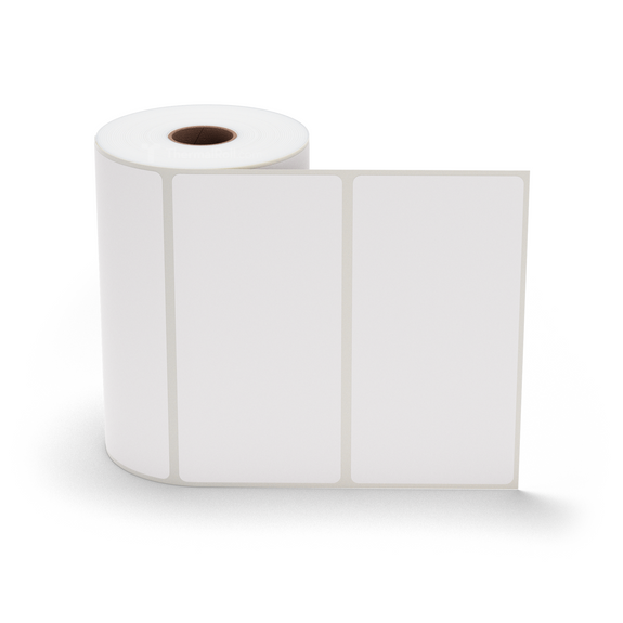 4" x 2" White - Direct Thermal Labels - 0.75" Core