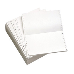 9 1/2 x 11 20# Blank Regular Perforation Continuous Computer Paper, 2700  sheets