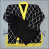 Diamond Black-yellow lapel and tassel (Takes 1- 2 weeks to make this product)