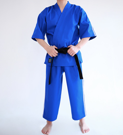 Blue Short Sleeve Hapkido Uniform (Takes 1- 2 weeks to make this product)