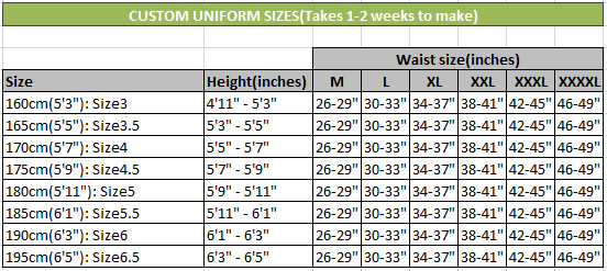 Size Charts