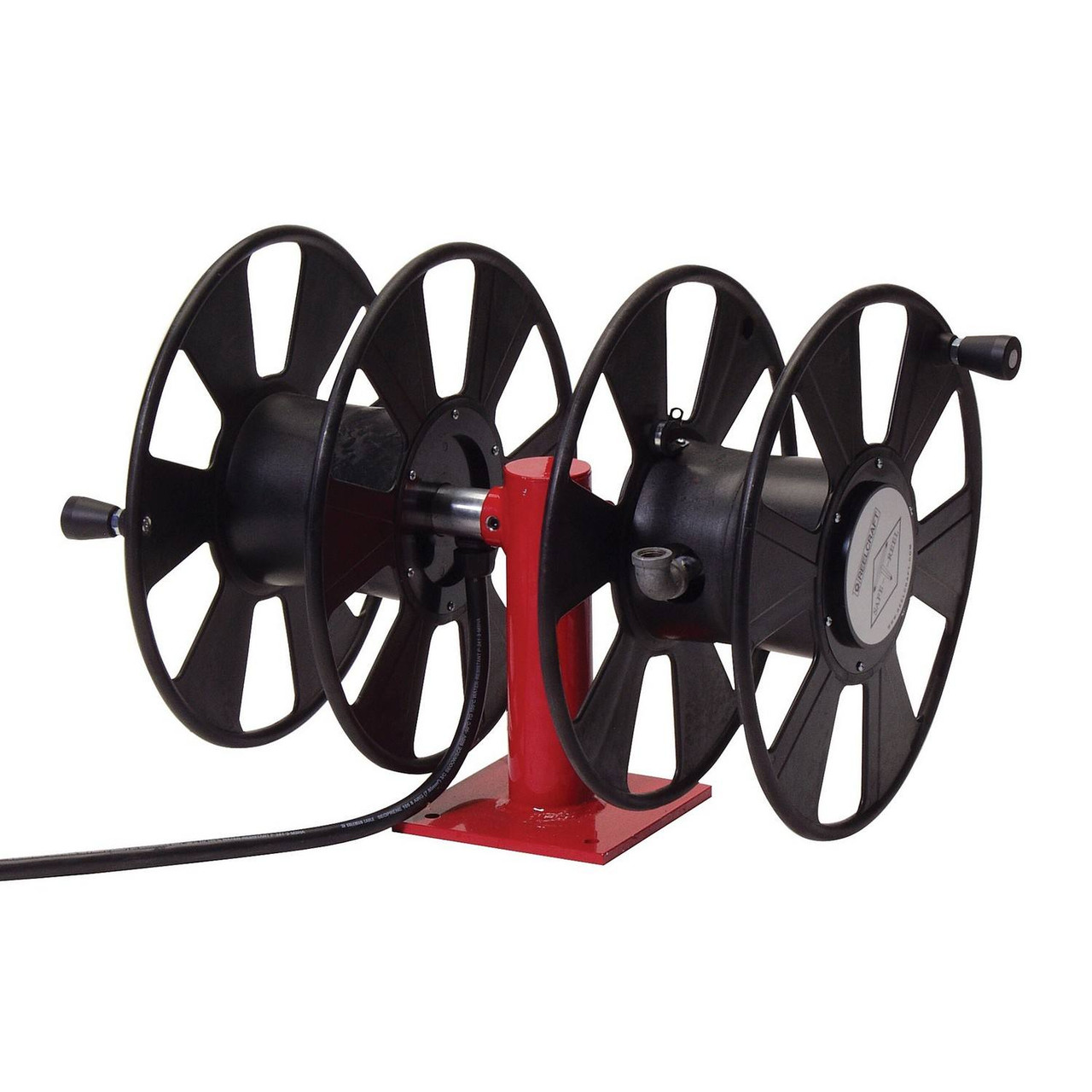 Reelcraft T-2462-0 Welding Cable Hose Reel | 250 Amp | 250 Ft. Cable  Capacity | Dual Hand Crank/Side-by-Side