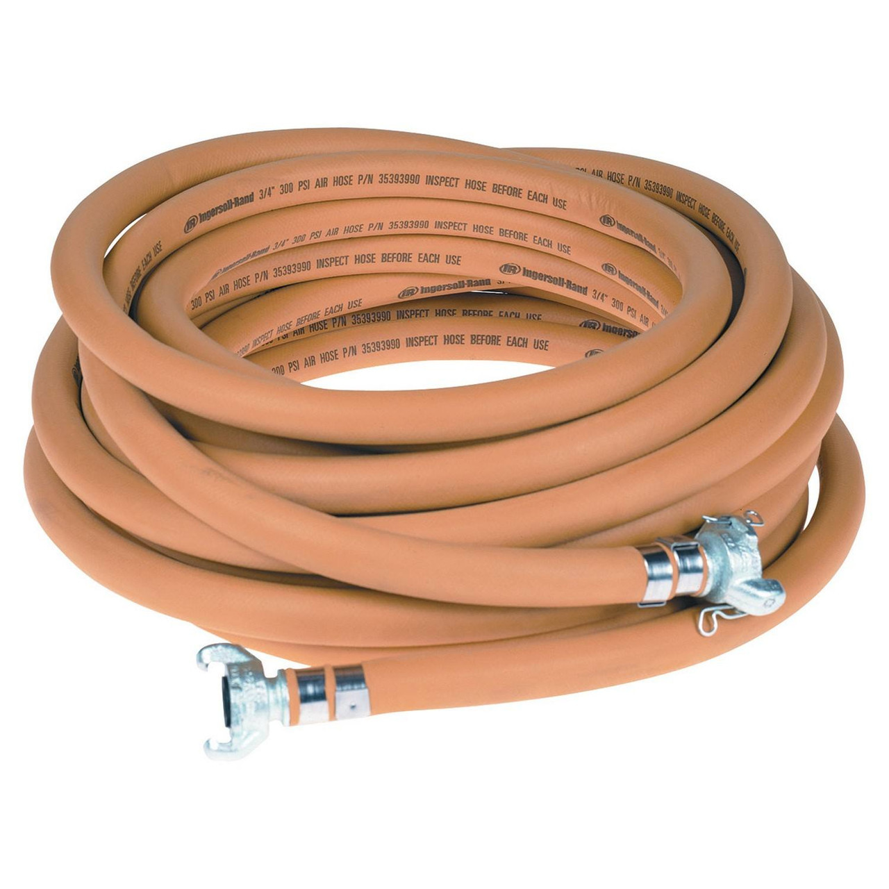 Ingersoll Rand 3/4 Air Hose, 22040679 Double-Banded Universal Air Hose, Both Ends