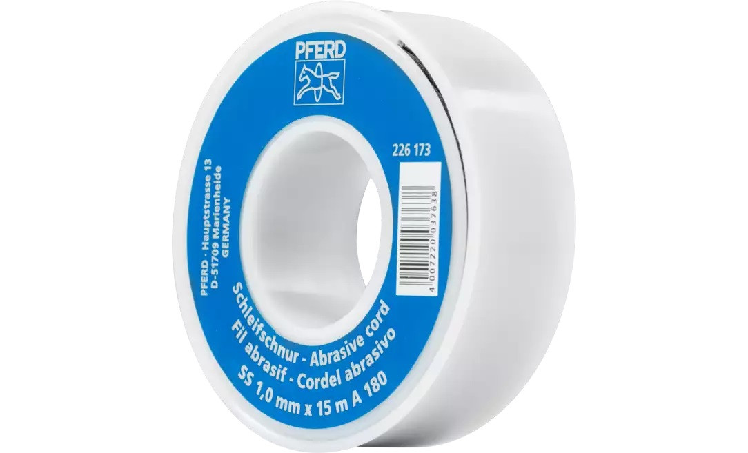Pferd 49902 Abrasive Cord Diameter 0.04" 16 Yard Roll Aluminum Oxide 180 Grit