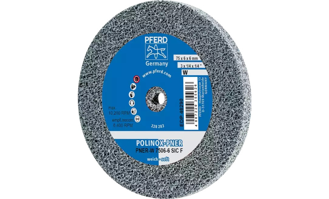 Lot De 10 Rondes à Polir Pferd Polinox PVR 15008-13 A 100 – Pour Métaux (Alu, Inox, Cuivre…)