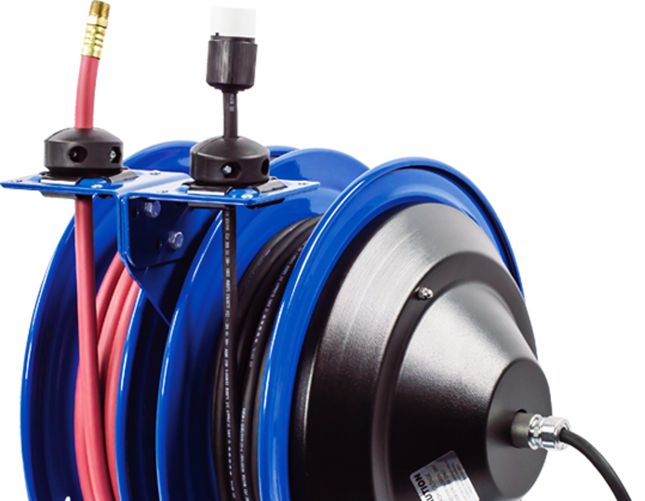 Coxreels C-L350-5012-A Dual Purpose Electric/Air Spring Rewind Reel | C  Series | 3/8 Hose Diameter | 50' Hose Length | 300 Max PSI