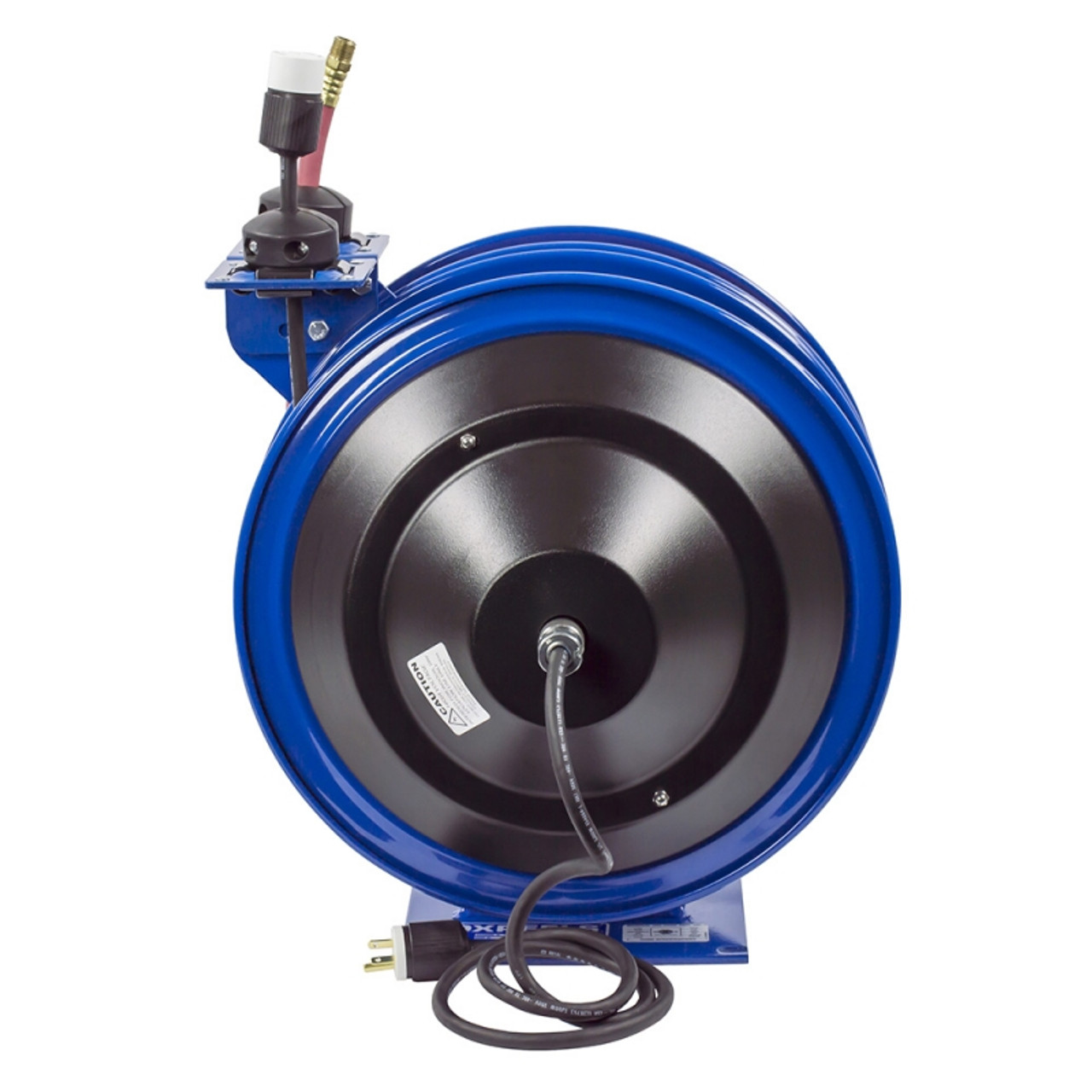 Coxreels C-L350-5012-B Dual Purpose Electric/Air Spring Rewind Reel | C  Series | 3/8 Hose Diameter | 50' Hose Length | 300 Max PSI