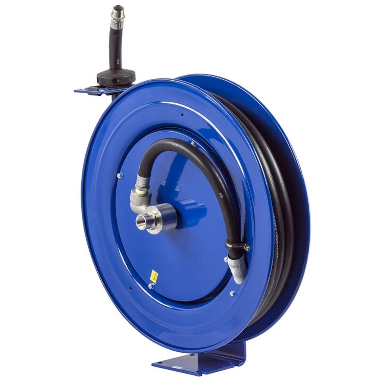 COXREELS EZ-EN-450 Enclosed Spring Driven Air Compressor Hose Reel with  EZ-Coil Rewind Safety System, 1/2” x 50