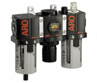 ARO C38351-800 3-Piece FRL Combination Unit | 2000 Series | 3/4" NPT Port Size | Relieving | Polycarbonate Bowl with Guard | 171 SCFM