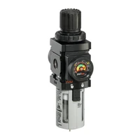 ARO P39124-100 Relieving Piggyback Filter-Regulator | 1000 Series | 1/4" Port Size | Polycarbonate Bowl | 47 SCFM