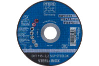 Pferd 63635 SGP STEELOX Type 1 Cut-Off Wheel | 4-1/2"  Diameter | 7/8" Arbor Hole | 3/32" Thickness | Sold by Box of 25