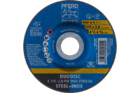 Pferd 63333 PSF DUODISC STEELOX Type 27 Cut-Off Wheel | 4-1/2"  Diameter | 7/8" Arbor Hole | 1/8" Thickness | Sold by Box of 10