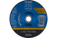 Pferd 60009 PSF STEEL Type 27 Grinding Wheel | 7" Diameter | 7/8" Arbor Hole | 1/4" Thickness | Sold by Box of 10