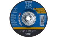 Pferd 60015 PSF STEEL Type 27 Grinding Wheel | 5" Diameter | 5/8-11" Arbor Hole | 1/4" Thickness | Sold by Box of 10