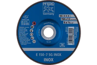 Pferd 61107 SG INOX Type 27 Grinding Wheel | 6" Diameter | 7/8" Arbor Hole | 1/4" Thickness | Sold by Box of 10