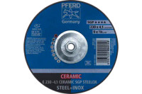 Pferd 60097 CERAMIC SGP STEELOX Type 27 Grinding Wheel | 9" Diameter | 5/8-11" Arbor Hole | 1/8" Thickness | Sold by Box of 10