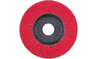 Pferd 62597 Polifan Flap Disc | 7/8" Arbor Hole | 4-1/2" Diameter | Ceramic Oxide 40 Grit | Type 27 | Sold by Box of 10