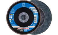 Pferd 62186 Polifan Flap Disc | 7/8" Arbor Hole | 6" Diameter | Zirconia Alumina 40 Grit | Type 29 | Sold by Box of 10