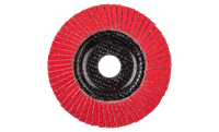 Pferd 61085 Polifan Flap Disc | 5/8-11" Arbor Hole | 5" Diameter | Ceramic Oxide 36 Grit | Type 27 | Sold by Box of 10