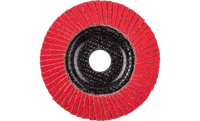 Pferd 61087 Polifan Flap Disc | 5/8-11" Arbor Hole | 5" Diameter | Ceramic Oxide 80 Grit | Type 27 | Sold by Box of 10