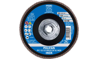 Pferd 61093 Polifan Flap Disc | 5/8-11" Arbor Hole | 5" Diameter | Ceramic Oxide 80 Grit | Type 29 | Sold by Box of 10