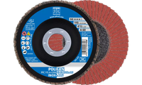Pferd 62232 Polifan Flap Disc | 4-1/2" Diameter | 7/8" Arbor Hole | Aluminum Oxide 60 Grit | Type 29 | Sold by Box of 10