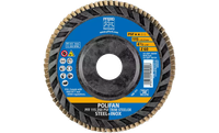 Pferd 68099 Polifan Flap Disc | 7/8" Arbor Hole | 4-1/2" Diameter | Zirconia Alumina 60 Grit | Type 27 | Sold by Box of 10