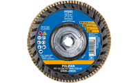 Pferd 68165 Polifan Flap Disc | 5/8-11" Arbor Hole | 5" Diameter | Zirconia Alumina 60 Grit | Type 27 | Sold by Box of 10
