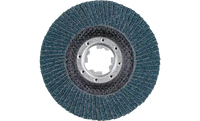 Pferd 60493 Polifan Flap Disc | 5/8-11" Arbor Hole | 5" Diameter | Zirconia Alumina 40 Grit | Type 27 | Sold by Box of 10