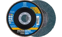 Pferd 60465 Polifan Flap Disc | 7/8" Arbor Hole | 5" Diameter | Zirconia Alumina 40 Grit | Type 27 | Sold by Box of 10