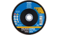 Pferd 60479 Polifan Flap Disc | 7/8" Arbor Hole | 7" Diameter | Zirconia Alumina 40 Grit | Type 27 | Sold by Box of 10