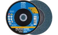Pferd 60479 Polifan Flap Disc | 7/8" Arbor Hole | 7" Diameter | Zirconia Alumina 40 Grit | Type 27 | Sold by Box of 10