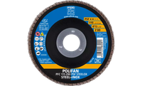 PFERD 62054 Polifan Flap Disc | 7/8" Arbor Hole | 4-1/2" Diameter | Zirconia Alumina 80 Grit | Type 29 | Sold by Box of 10