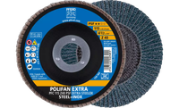 Pferd 60626 Polifan Flap Disc | 7/8" Arbor Hole | 4-1/2" Diameter | Zirconia Alumina 40 Grit | Type 29 | Sold by Box of 10